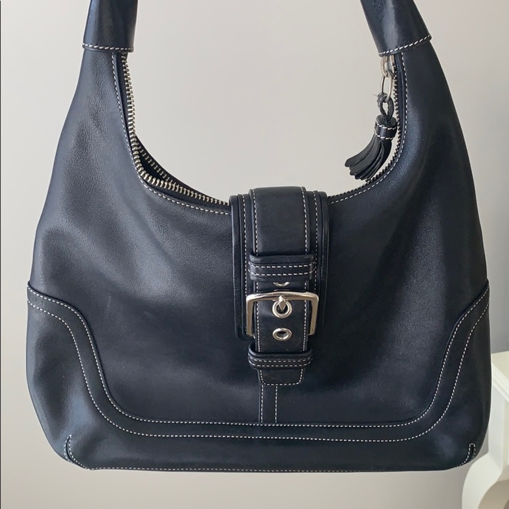 Coach 7463 Hamilton Black Leather Hobo Authentic